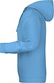 Mens sweatshirt with hoodie James Nicholson, light blue, S