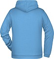 Mens sweatshirt with hoodie James Nicholson, light blue, S