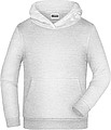 Mens sweatshirt with hoodie James Nicholson, light grey melange, S