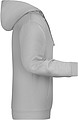 Mens sweatshirt with hoodie James Nicholson, light grey melange, S