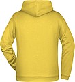 Mens sweatshirt with hoodie James Nicholson, light yellow, S