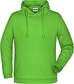 Mens sweatshirt with hoodie James Nicholson, lime green, S