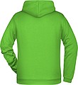 Mens sweatshirt with hoodie James Nicholson, lime green, S