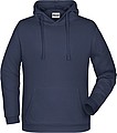 Mens sweatshirt with hoodie James Nicholson, navy, XL