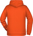 Mens sweatshirt with hoodie James Nicholson, orange, S