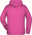 Mens sweatshirt with hoodie James Nicholson, pink, S