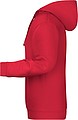 Mens sweatshirt with hoodie James Nicholson, red, L