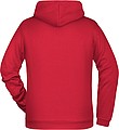 Mens sweatshirt with hoodie James Nicholson, red, L