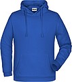 Mens sweatshirt with hoodie James Nicholson, royal blue, S