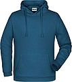 Mens sweatshirt with hoodie James Nicholson, teal, S