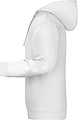 Mens sweatshirt with hoodie James Nicholson, white, XL