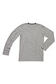 Mens T-shirt STEDMAN CLIVE LONG SLEEVE, dark grey melange, L