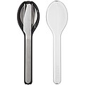 Mepal Ellipse cutlery set, solid black