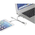 Metal 3-in-1 charging cable with keychain