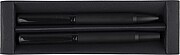 Metal and ecobrass pen set Adel, black