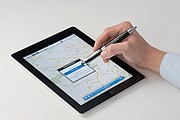 Metal ball pen with touch pad function, black
