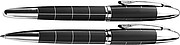 Metal ballpen and rollerpenBlack/silver