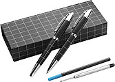Metal ballpen and rollerpenBlack/silver