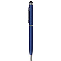 Metal ballpen with rubber tip.Cobalt blue
