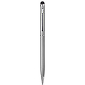 Metal ballpen with rubber tip.Silver