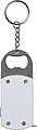 Metal bottle opener with steel keyring,