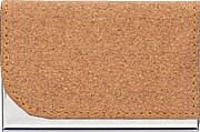Metal Business Card Holder with cork Surface