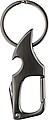 Metal carabiner keychain Bella, gun metal