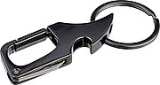 Metal carabiner keychain Bella, gun metal
