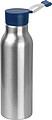 Metal drinking bottle with silicone lid