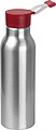 Metal drinking bottle with silicone lid