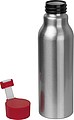 Metal drinking bottle with silicone lid