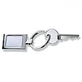 Metal key ring, shiny silver