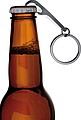 Metal key ring with bottle opener, grey
