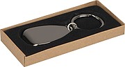Metal key ring with bottle opener, grey