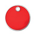 Metal keyring trolley euro token. With imitation enamel coating on the front side. Size O23,2x2,1 mm