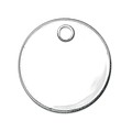 Metal keyring trolley euro token. With imitation enamel coating on the front side. Size O23,2x2,1 mm
