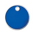 Metal keyring trolley euro token. With imitation enamel coating on the front side. Size O23,2x2,1 mm