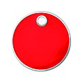 Metal keyring trolley euro token. With imitation enamel coating on the front side. Size O23,2x2,1 mm