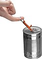 Metal Keyring with Bottle- and Canopener