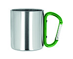 Metal mug & carabiner handle