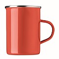 Metal mug with enamel layer