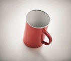 Metal mug with enamel layer
