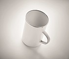 Metal mug with enamel layer