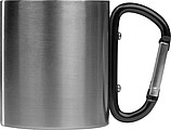 Metal mug with snap hook