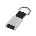 Metal rectangular key ring, black