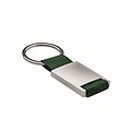 Metal rectangular key ring, dark green