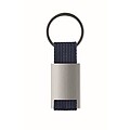 Metal rectangular key ring, french navy
