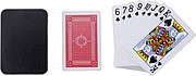 Metal tin with playing cards