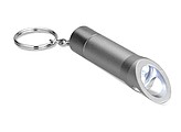 Metal torch key ring, stone grey