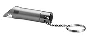 Metal torch key ring, stone grey